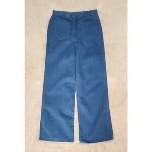 Vintage 70s Sears High-Rise Blue Jeans Size 16 Tall Flare Bell Bottom Pants